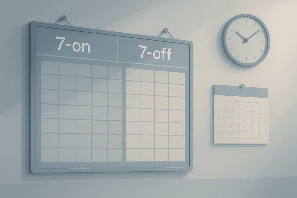 7-on 7-off schedule: how common is no vacation at work?