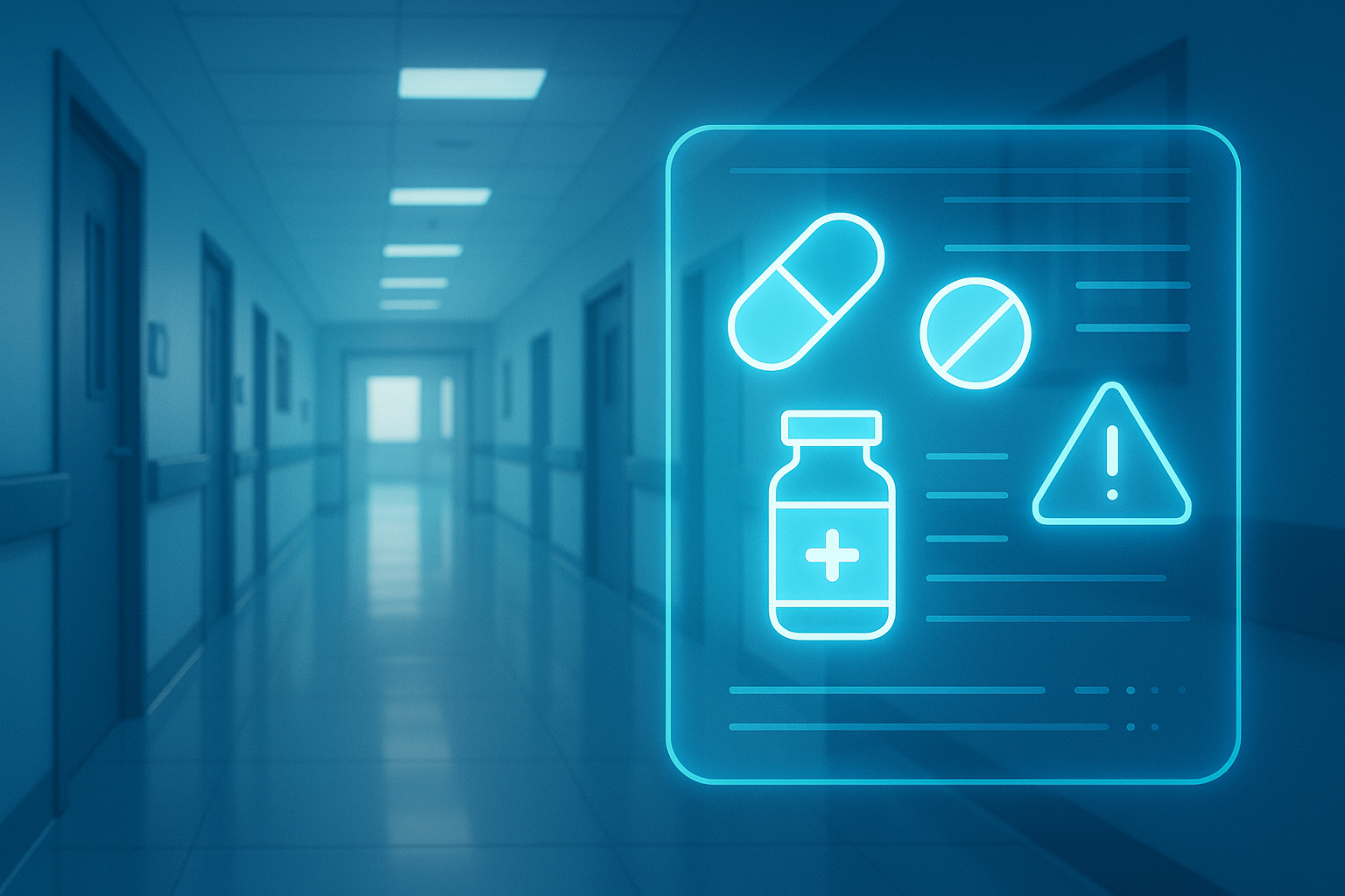 AI-powered Medication Monitoring dashboard in a hospital setting