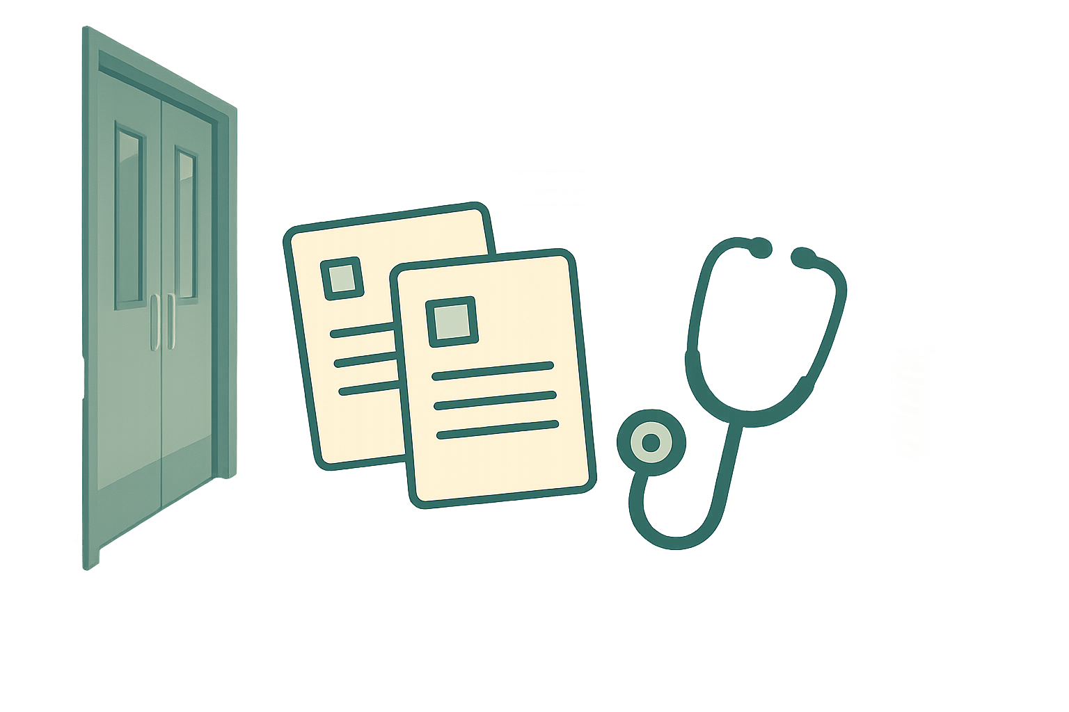 Illustration of multiple role applications in a hospital setting